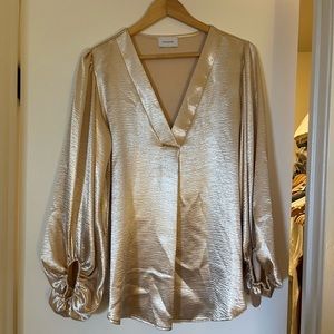 Champagne Metallic Blouse